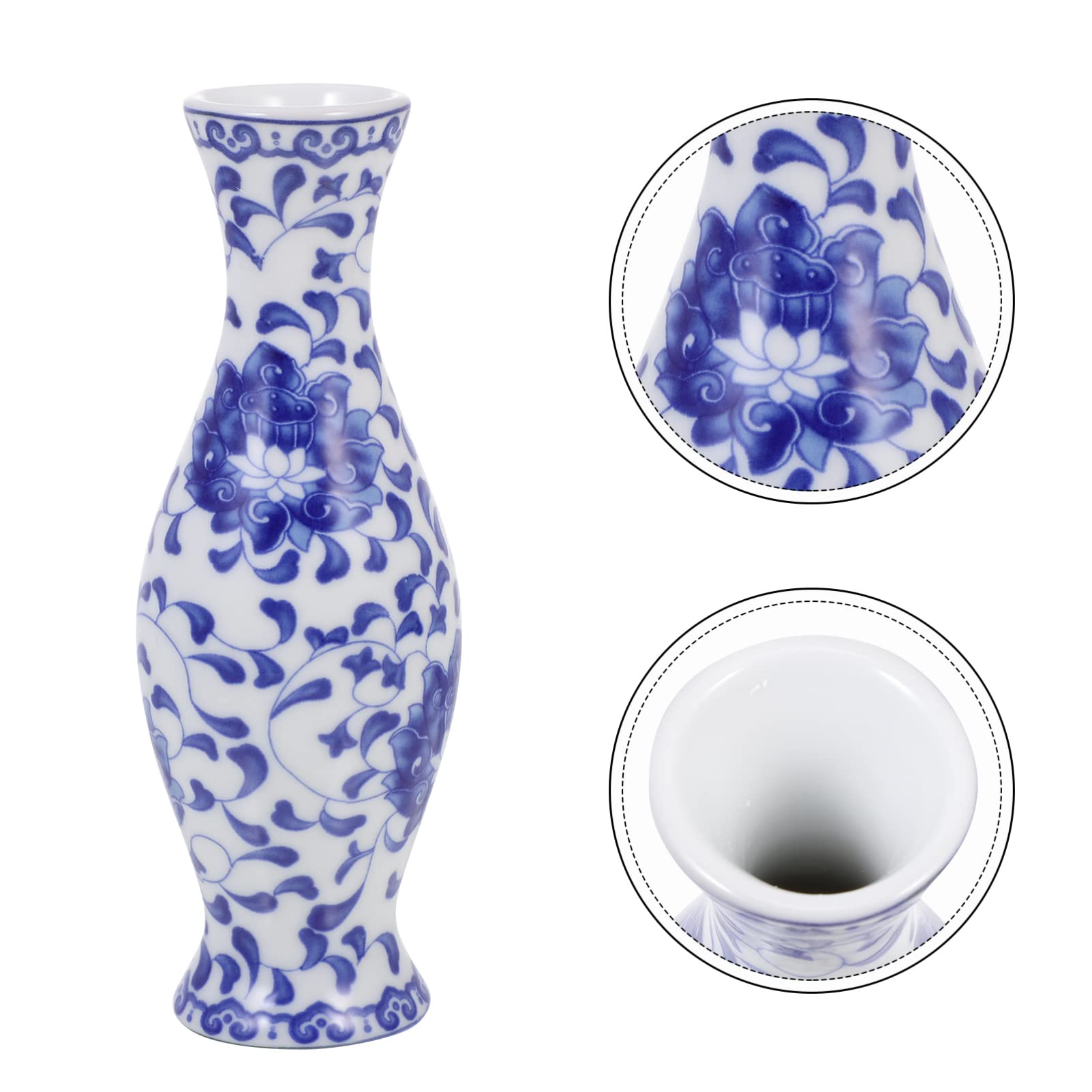 Amazon.com: YARNOW 中國陶瓷花瓶青花瓷花瓶傳統手繪中國瓶復古花卉